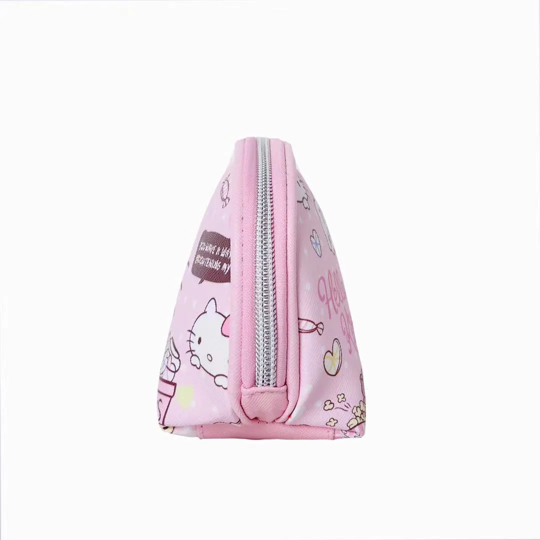 Creative Leather Zippered Pencil Bags Kuromi Pen Pouch Portable Storage Pouch Hand Carry Key Cosmetic Bag Storage Pouch