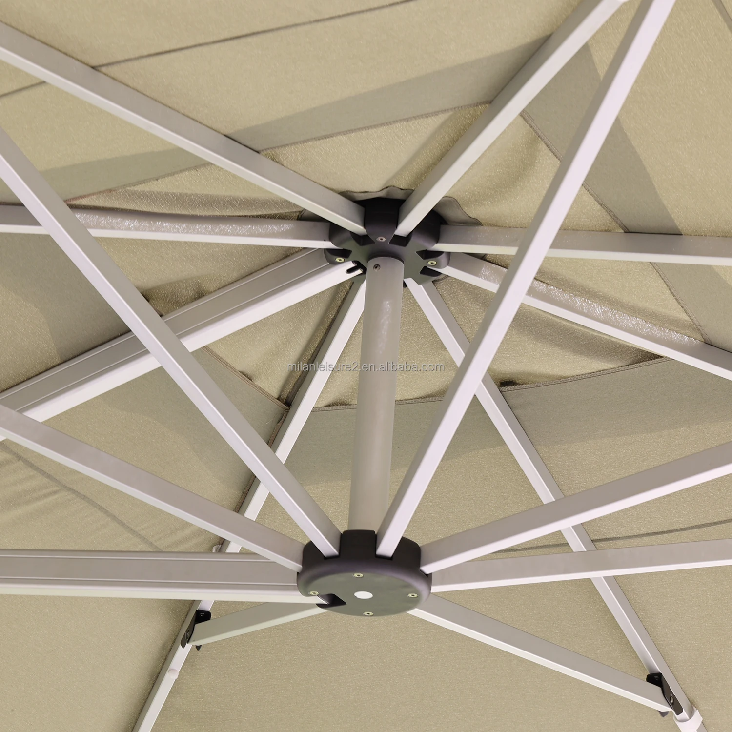 Large Waterproof Double Canopy Outdoor Umbrella Beach Aluminum