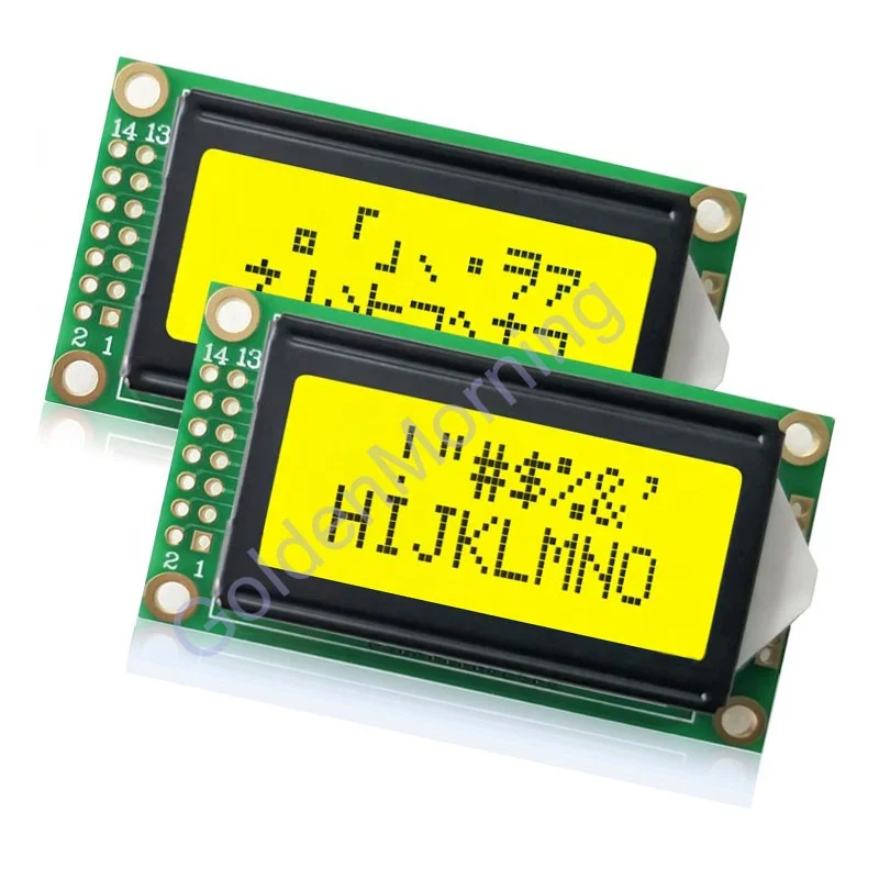 0802 8X2 characters LCD module Yellow backlight NEW GOOD QUALITY LCD 