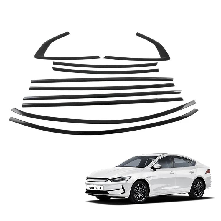 Auto Window Trim for BYD Qin Plus Accessories ABS Glossy Black Window Modification Decorative Trim Exterior Accessory
