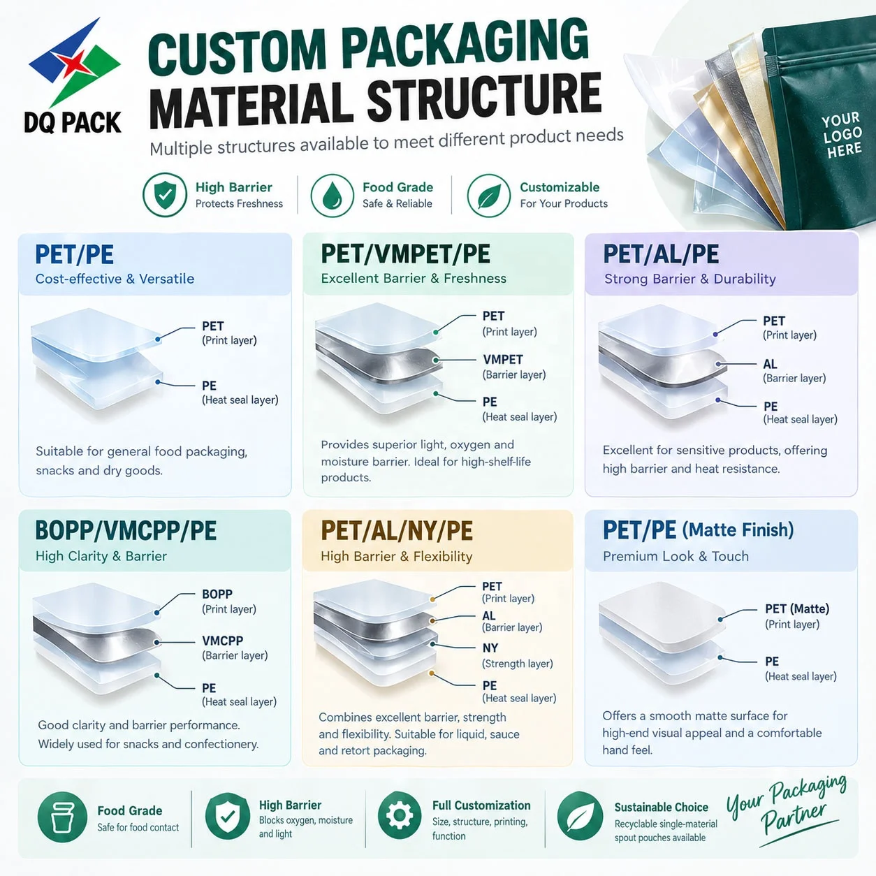 Custom Printed Plastic Stand up Pouch Doypack Bag for Freeze Ice Pop Popsicle Packaging