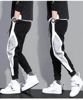 New Style Men's Sports Joggers Sweatpants Custom Logo Gym Wear Elastic Waist Mid Waist Baggy Fitness Pants Made Cotton Worsted