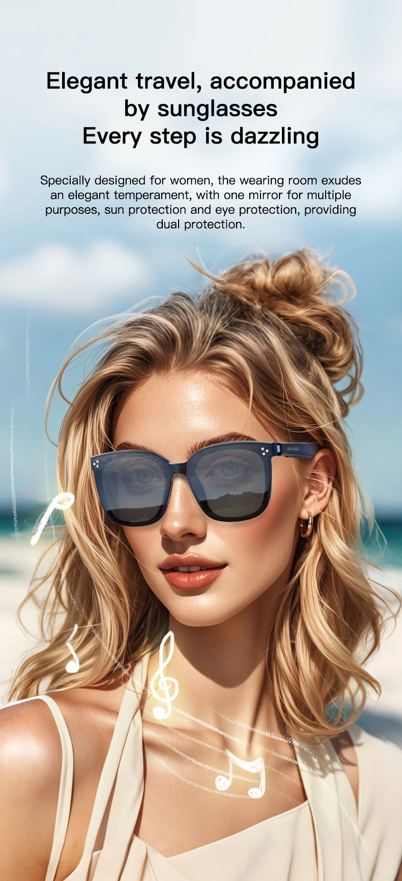 Chinese factory supplier supply  Gs260 Smart Glasses With Uv Protection Sunglasses Featuring Music Call Wake-up Voice Assistant Smart Wearable Headset 2025 - Buy Smart Glasses smart Glasses For Men Woman wireless Smart Glasses