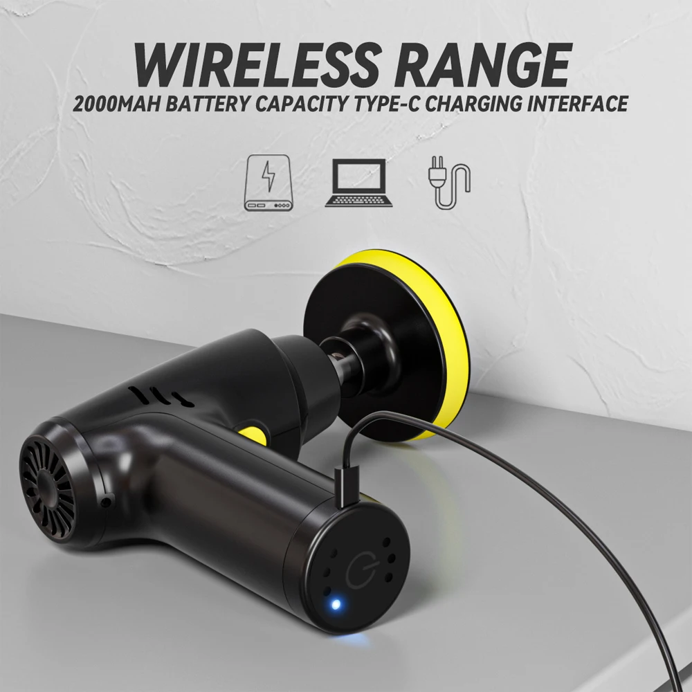 High-Efficiency Multifunctional Electric Wireless Car Polisher Automatic Rotary Tool - view 6