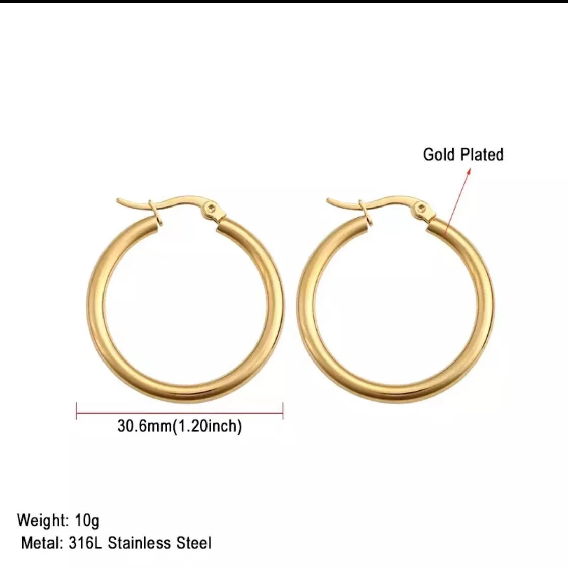 Glossy 14k Solid Gold Earrings For Women Hypoallergenic Round Click-top ...