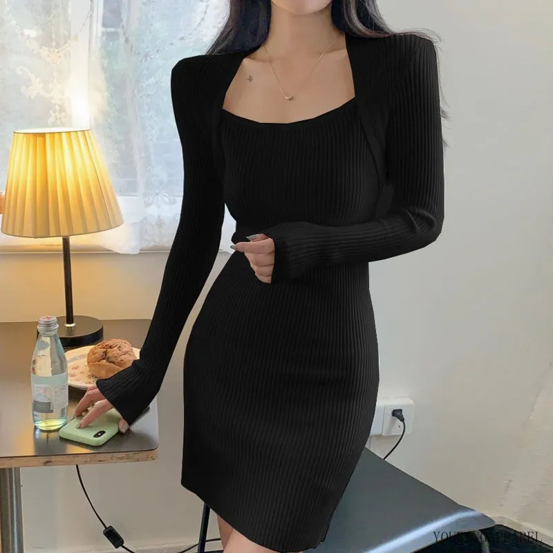 is it ok to wear black dress to wedding BLACK RIBBED KNIT LACEUP SLEEVELESS SEXY SWEATER MINI DRESS – MYSTYLEMODE