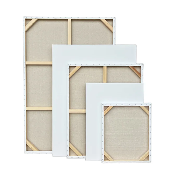 Large Size Stretched Canvas Board with 380+/-50 Thickness Matte Finish for Custom Size Oil Painting