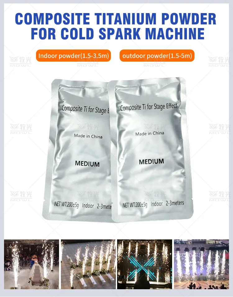200g/Bag Ti Powder For Cold Spark Fireworks Machine China Cold Fountain Wedding Sparkler Titanium Powder Composite Ti