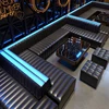 black sofa