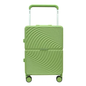 Large Suitcase Unisex PC Luggage Set Wide Aluminum Trolley Suitcases Double Silent Spinner Caster Wheels Light Weight Lock Travel Suitcase