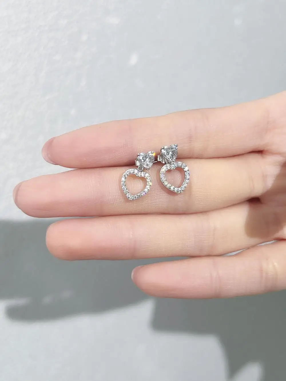 KAKODIY Multi-Wear Luxury Jewelry Earrings Fashion 925 Sterling Silver Ladies Heart Earrings detail 7