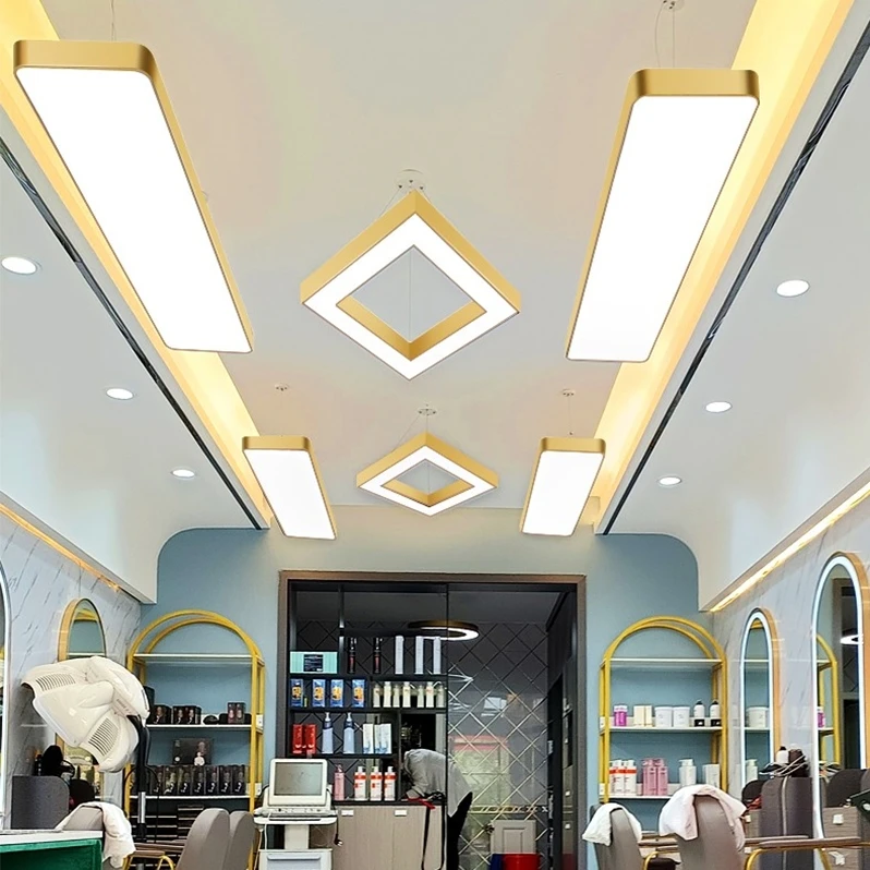 İnternet Ünlüsü Canlı Yayınları için Saç Kuafeleri Ticari Tavan Lambası Gölgeleri Ortadan Kaldıran Özellikli Ultra Parlak Akıllı Ev LED Avize