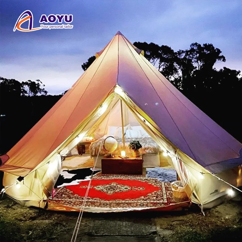 Outdoor Camping Mongolian Ger Cheapest Bell Tent 3/4/5/6m Yurt House for  Sale Canvas Cabin Tents