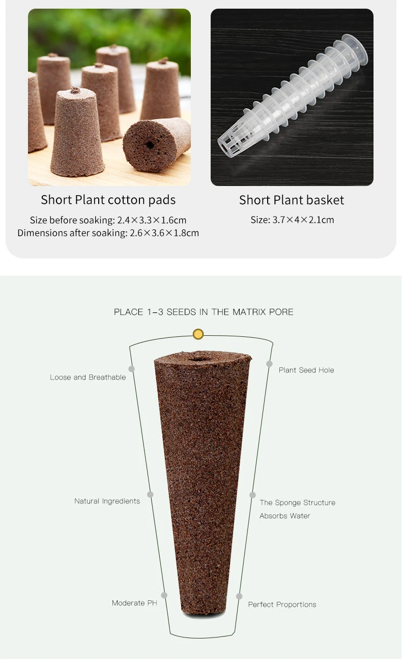 Totority 100pcs Hydroponic Planting Cubes For Soilless Cultivation Seed Starter Plugs For Plant Propagation Nutrient- Blocks For Indoor Gardening