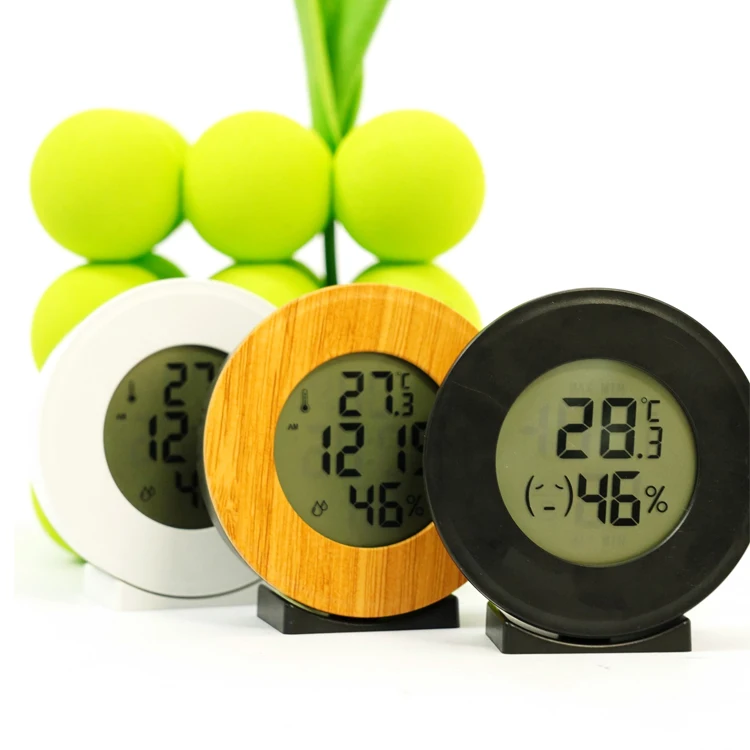 2024 Digital Temperature Humidity Meter Clock Thermometer Hygrometer As Gift for Travelling Home Living and Office