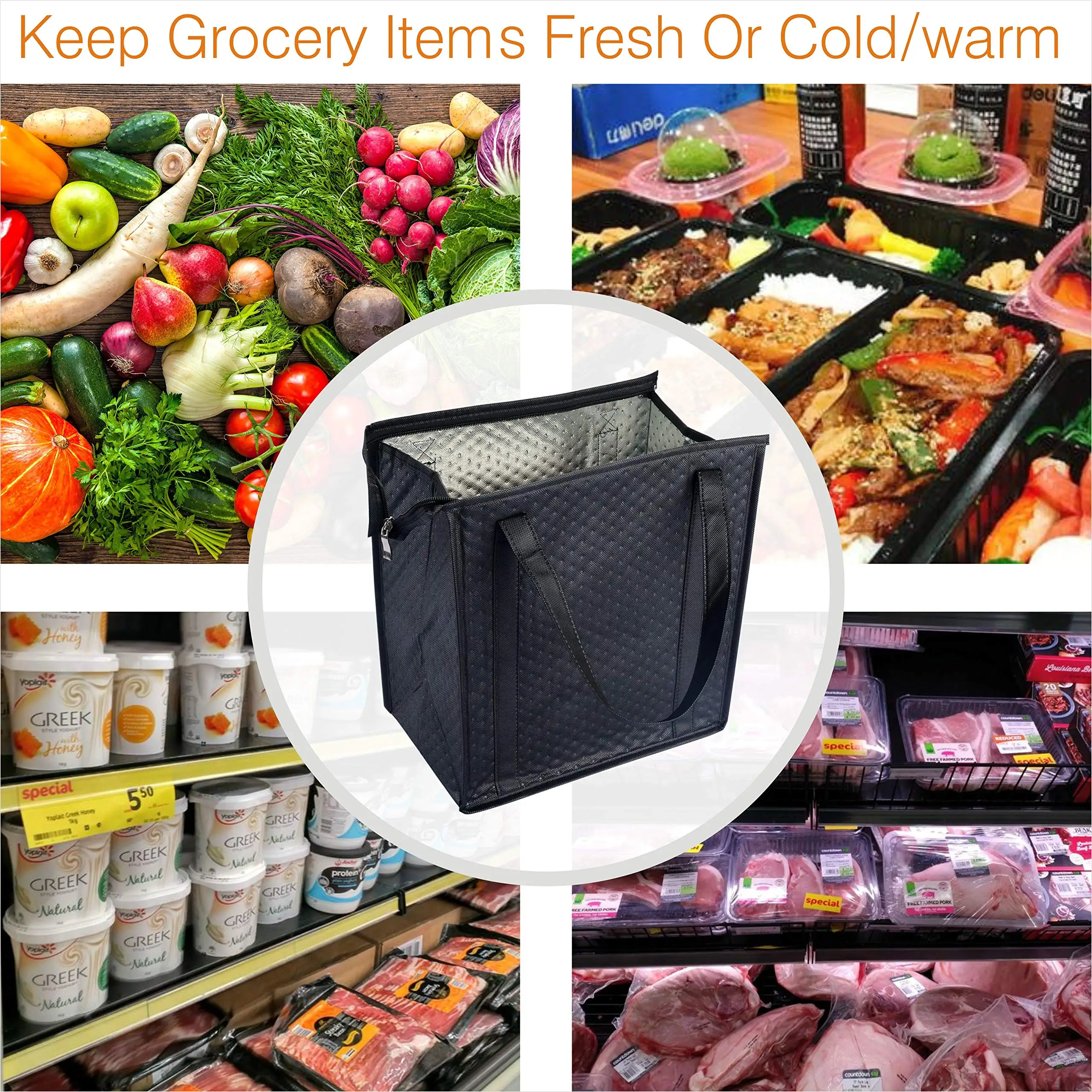 Customized Insulated Thermal Bag Cooler Lunch Bag for Food Waterproof Eco-friendly Lunch Bag supplier