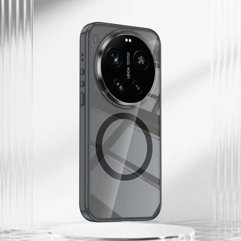 Coque de téléphone en TPU + PC avec matériau cristallin ultra-magnétique anti-jaunissement et texture anti-empreintes digitales pour Xiaomi 17 Ultra