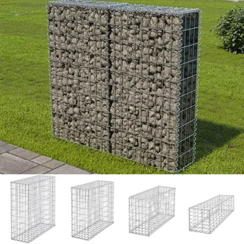 High Strength Decorative Galvanized Gabion Basket Rust Proof Stone Gabion Cage Hot-dipped Welded Gabion Box for Yard Decorative