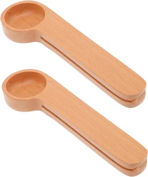 Wood Scoop for Ground Coffee 1 Tablespoon Wooden Coffee Spoon for Measuring Coffee Beans  Mini Scoop for Jar Beech Wood