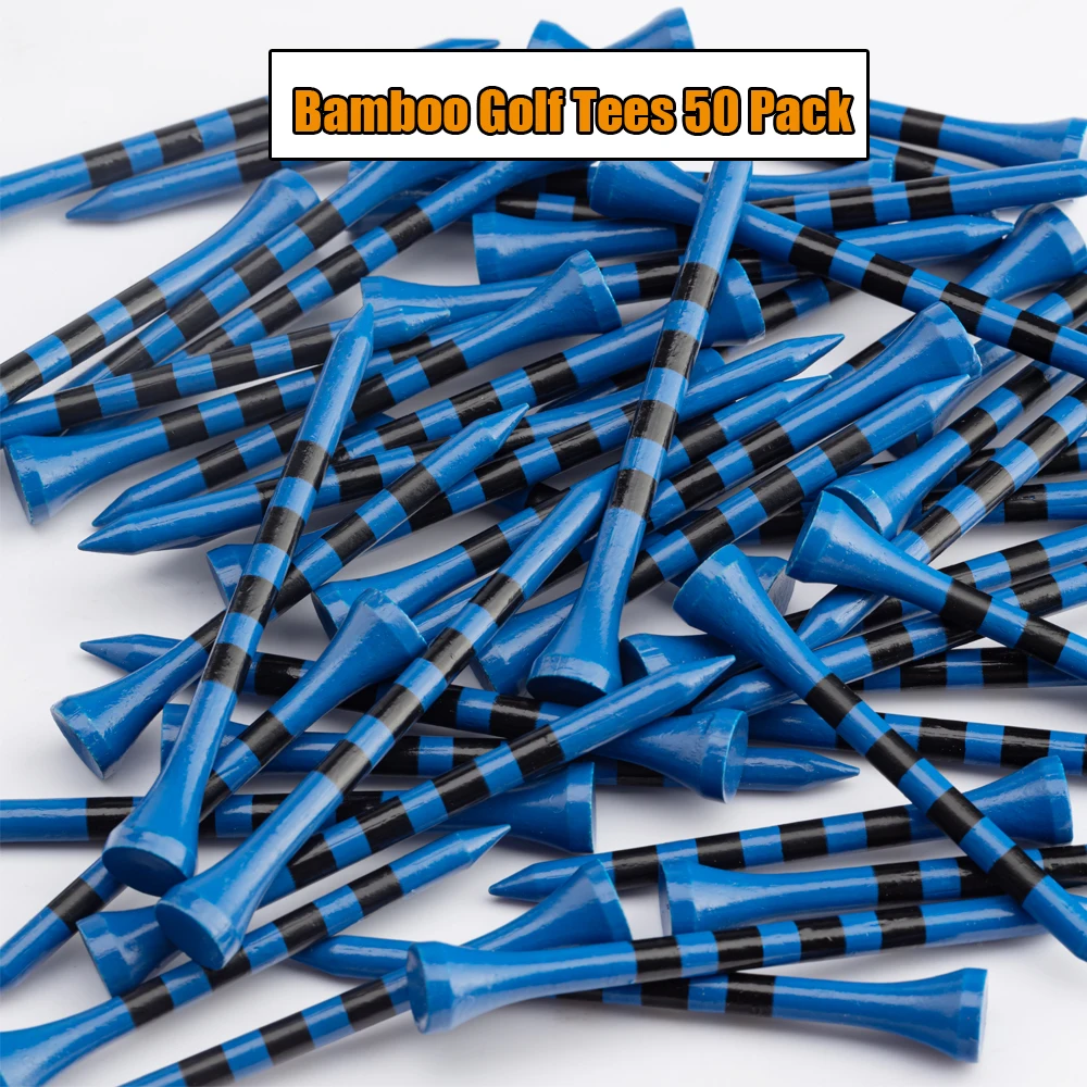  Fortune Golf Tees, Pack of 50 Bamboo 2 3/4 Golf Tees