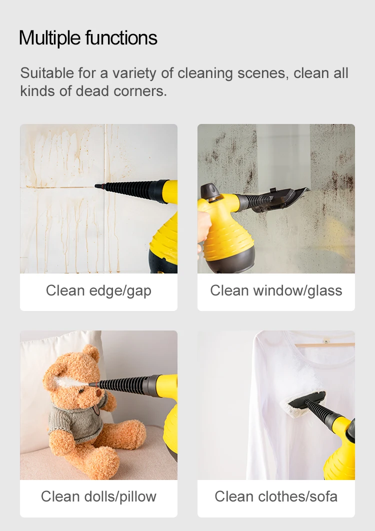 High Pressure Steam Couch Cleaner For Car Carpet Sofa Cordless Handheld