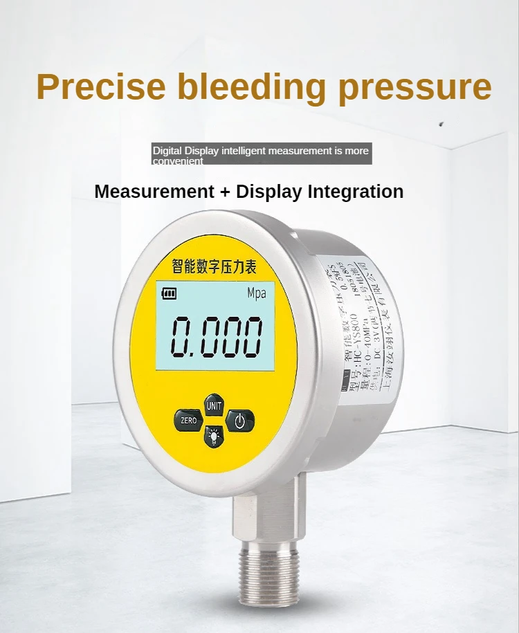 Hc-ys800 304 Stainless Steel Digital Pressure Gauge Mmhg - Buy Pressure ...