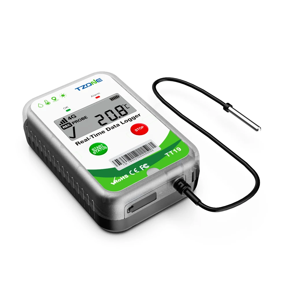 Tzone TT19EX Real Time Cold Chain Transport Temperature Monitoring Device with GPS Location