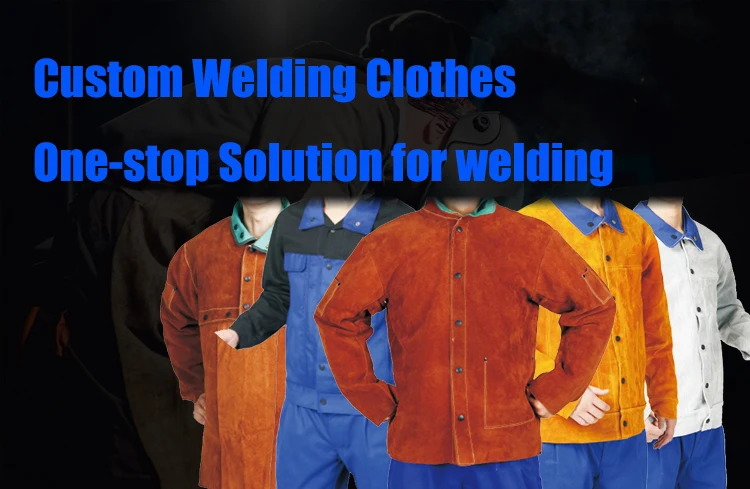 TKweld Customer Large XXXXL Size Leather Welding Uniform Heat Resistant Safety Clothing Welding Work Clothes manufacture
