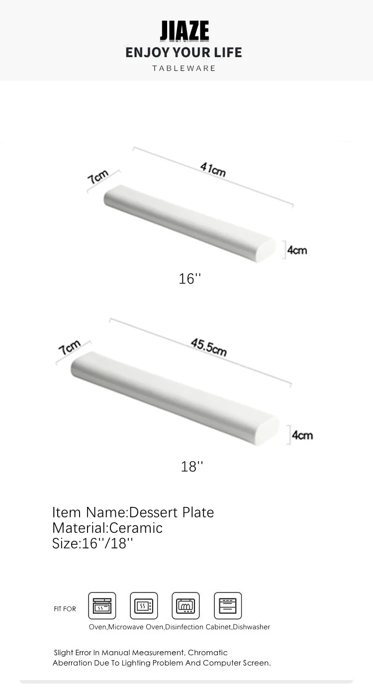 White Ceramic Show Plate Molecular Gastronomy Cold Dishes Sushi Sashimi