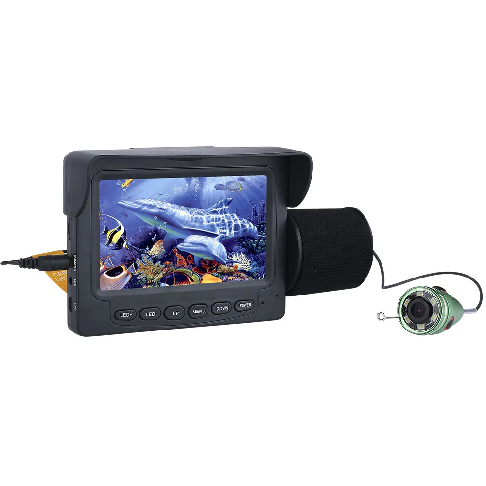 
4.3 inch 15M 1200TVL Fish Finder Underwater Fishing Camera with 6PCS 6W IR LED Night Vision Camera For Fishing 