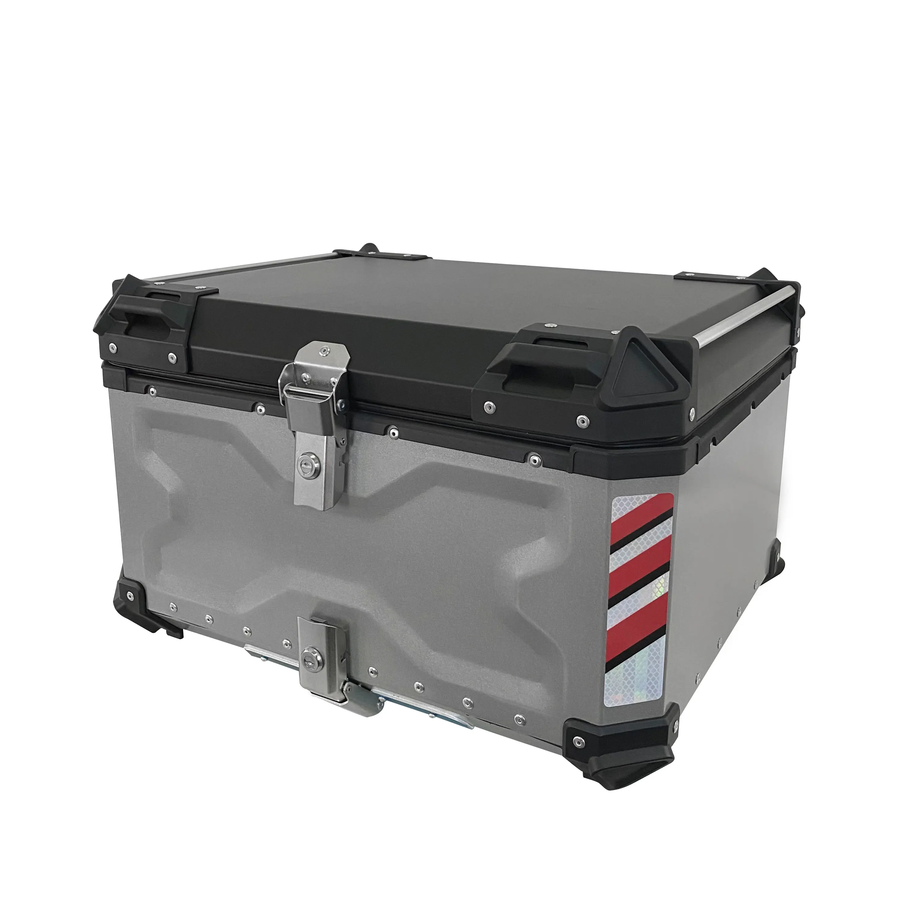 80L X Design Motorcycle Tail Box Aluminum Storage Luggage Rear Top Case Bike Top Box Motorcycle Aluminum Alloy Box