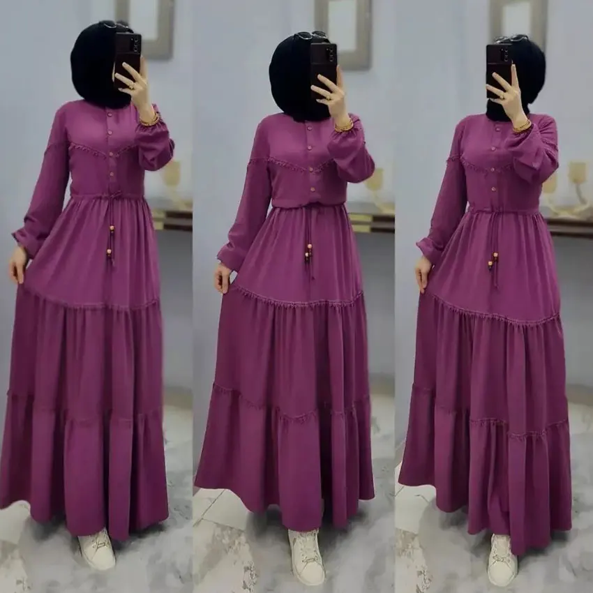 Custom New Designs Robes Moroccan Ethnic Clothing Long Muslim Dress ...