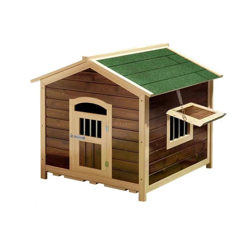 Solid Wood Dog House Pet Kennel Four Seasons Universal Winter ...