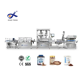 Bottle Cans container powder filling machine best price automatic albumen powder weighing filling capping machine