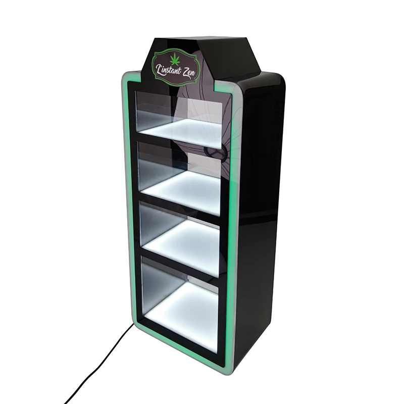 Tinya Customize Cigarette Hookah Pen Display Stand 4 Tiers LED Lighted Tobacco Flavors Liquid Juice Cigarettes Display Racks