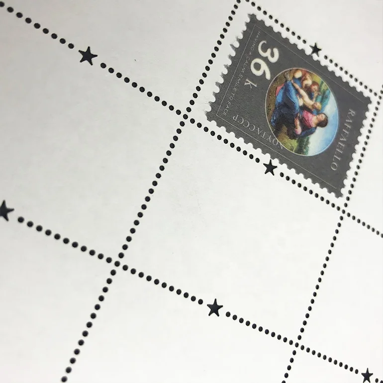 Supply With Blank A4 Size Stamp Paper With Gummed Backside Which Used