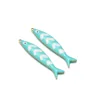 40*8mm gold Long fish-shaped double-sided green
