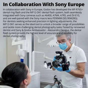 Godox MF12 MF12-DK1 Dental Photography Lighting Mini Micro Dual Flash for Oral Cavity Insect Close-up Shooting With Diffuser detail image