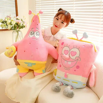 High Quality New Pink SpongeBob SquarePants Plush Toys Sleeping Pillows Birthday Valentine Day Birthday Gift Stuffed Animal Toy