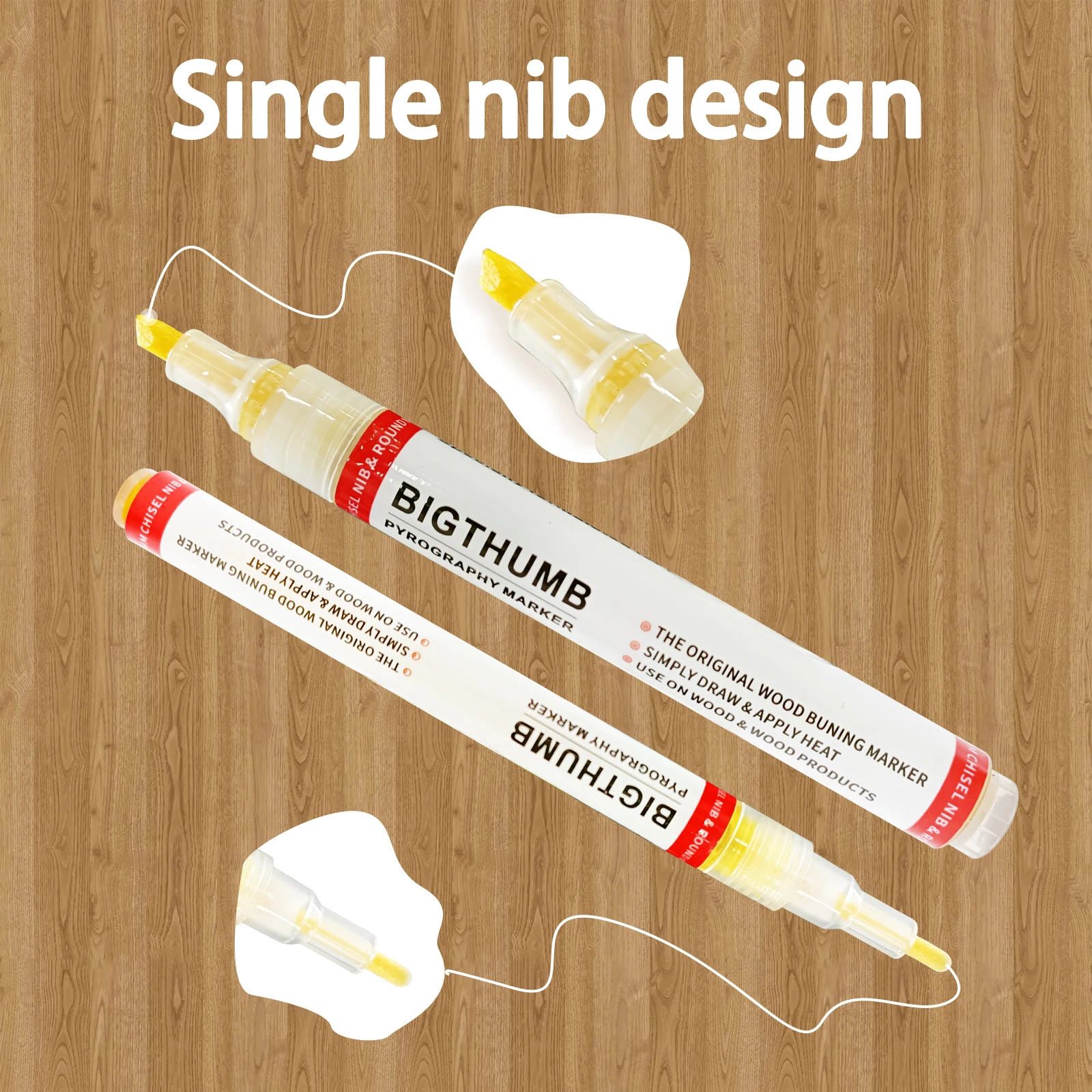 Pennarello Per Pirografia Su Legno - Alternativa Sicura Al Ferro Da Bruciare, Per Fai Da Te - Foto 8