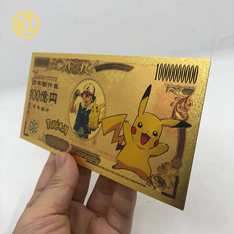 24k Gold Plated Espeon Eevee Pokemon Banknote for Sale in