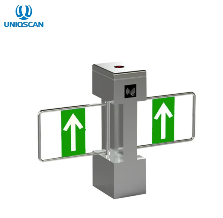 Supermarket, factory people automatic barrier vertical double movement swing barrier gate