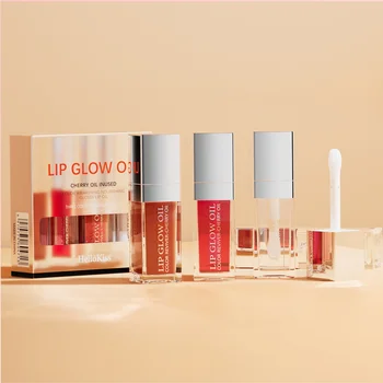 3-in-1 Moisturizing Lip Gloss Set Transparent Lip Gloss With Mirror  Pouty Lip Oil