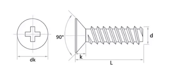 product full extension stainless steel 304 316 black cross recessed flat countersunk head wood screws-59