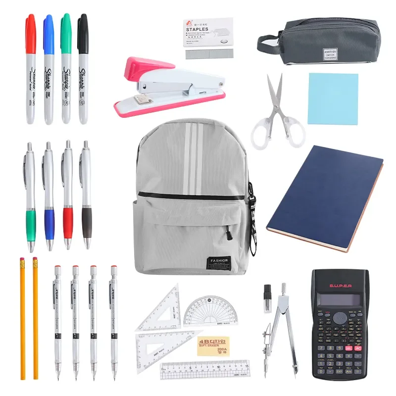 Back to School Pink Kit Great Bundle Includes Several Essentials School Supplies Stationery Set for Girls