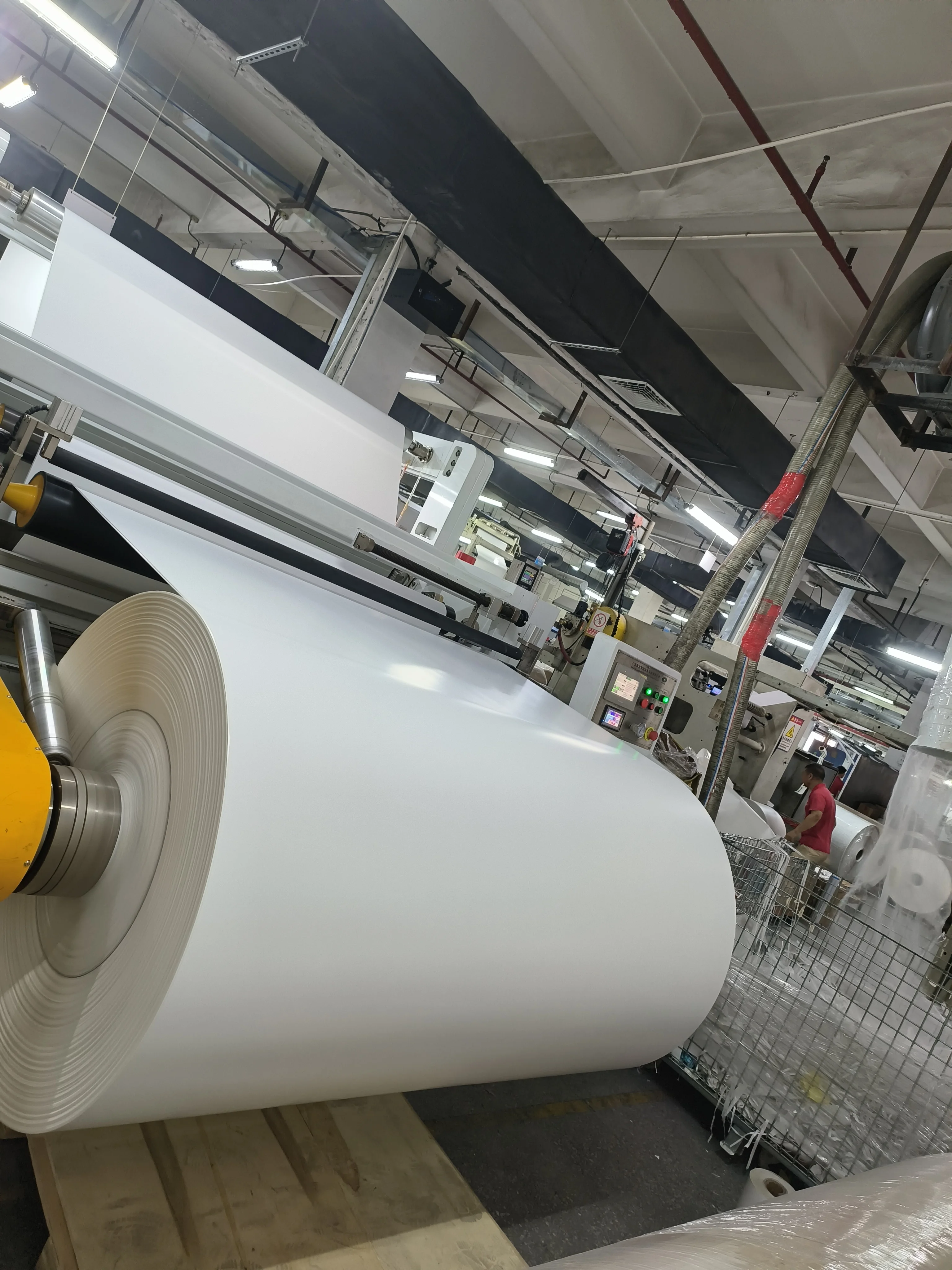 Thermal Transfer Self Adhesive Paper TTR Label Jumbo Roll Barcode Sticker Printing for Ribbon Printer