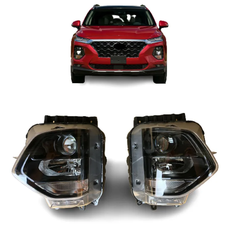 Headlight Assembly for 2019 2020 Hyundai Santa Fe Left Right Pair 2pc Halogen OEM 92101-S1000 92102-S1000