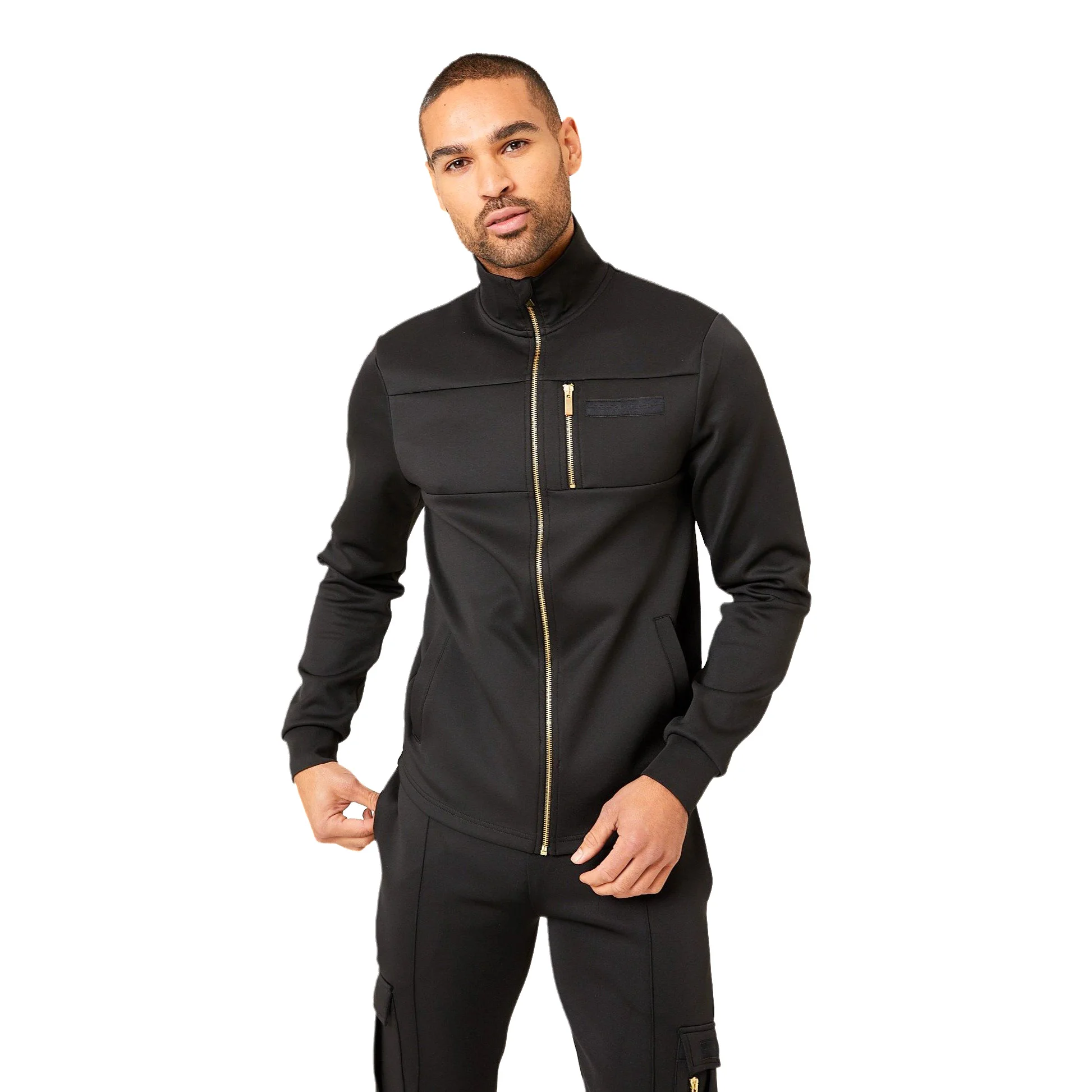 Wholesale Bulk Cheap 2 Piece Set Tracksuits Plain Men Fitted Sportswear