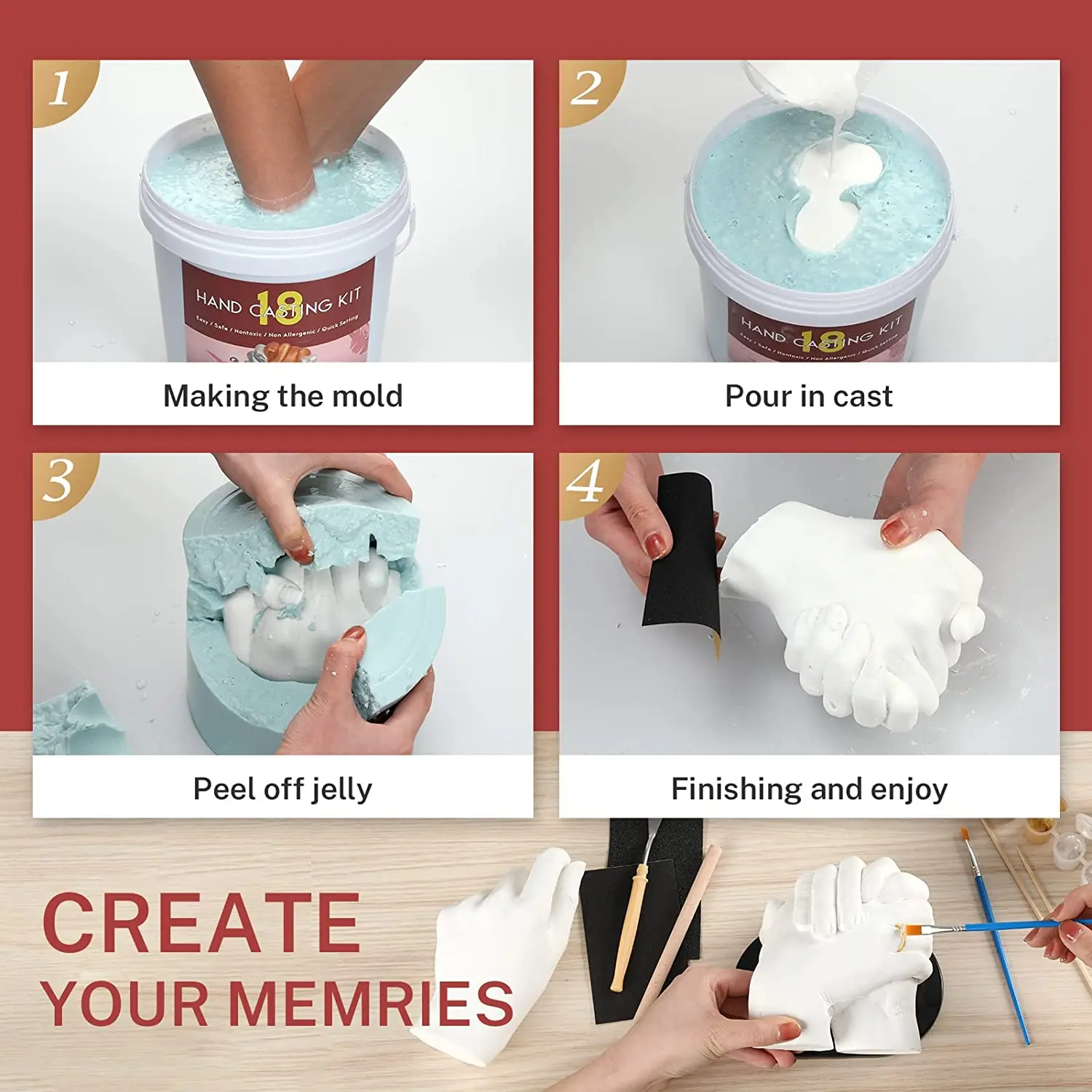 Идеальный комплект ручной отливки из крафт-бумаги