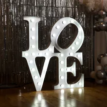 wedding custom illuminate large marquee letter with led bulb vintage metal sign